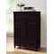 Baxton Studio Glidden Dark Brown Wood Modern Shoe Cabinet (Tall) 91-4518 - alternate 3